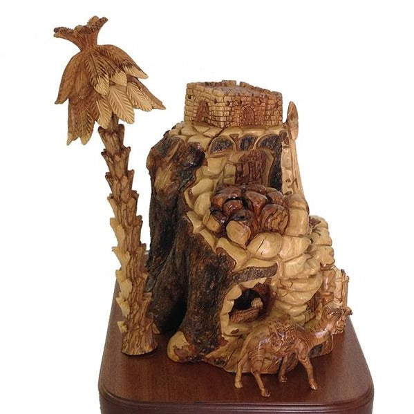 Hand Carved Unique Olive Wood Nativity Set - Statuettes - Bethlehem Handicrafts