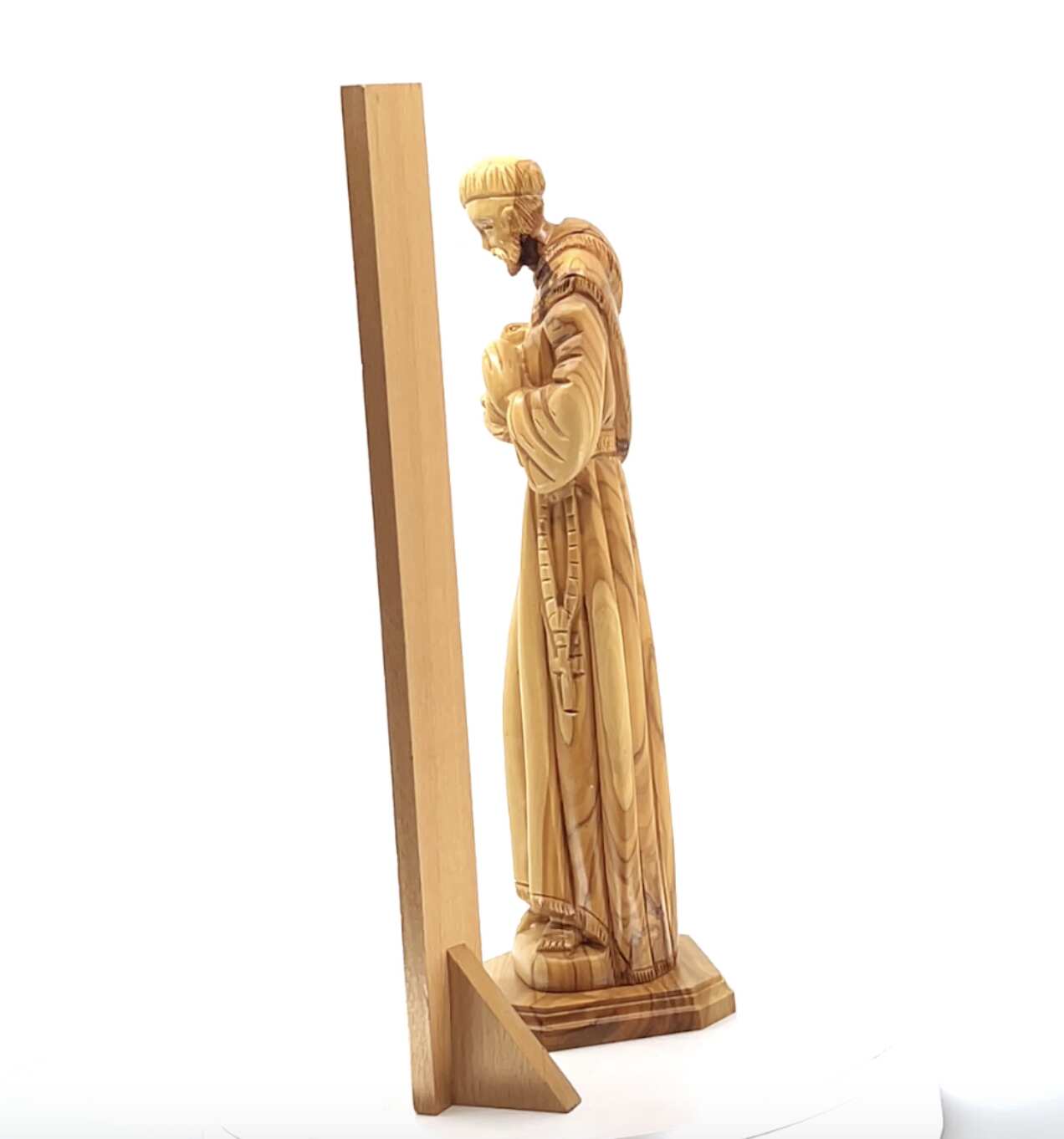 Francis of Assisi, Patron Saint of Ecology, 11.4" Tall Carved Statue