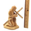 Jesus Christ Kneeling While Holding the Cross, 7.1" Wooden Abstract Carving
