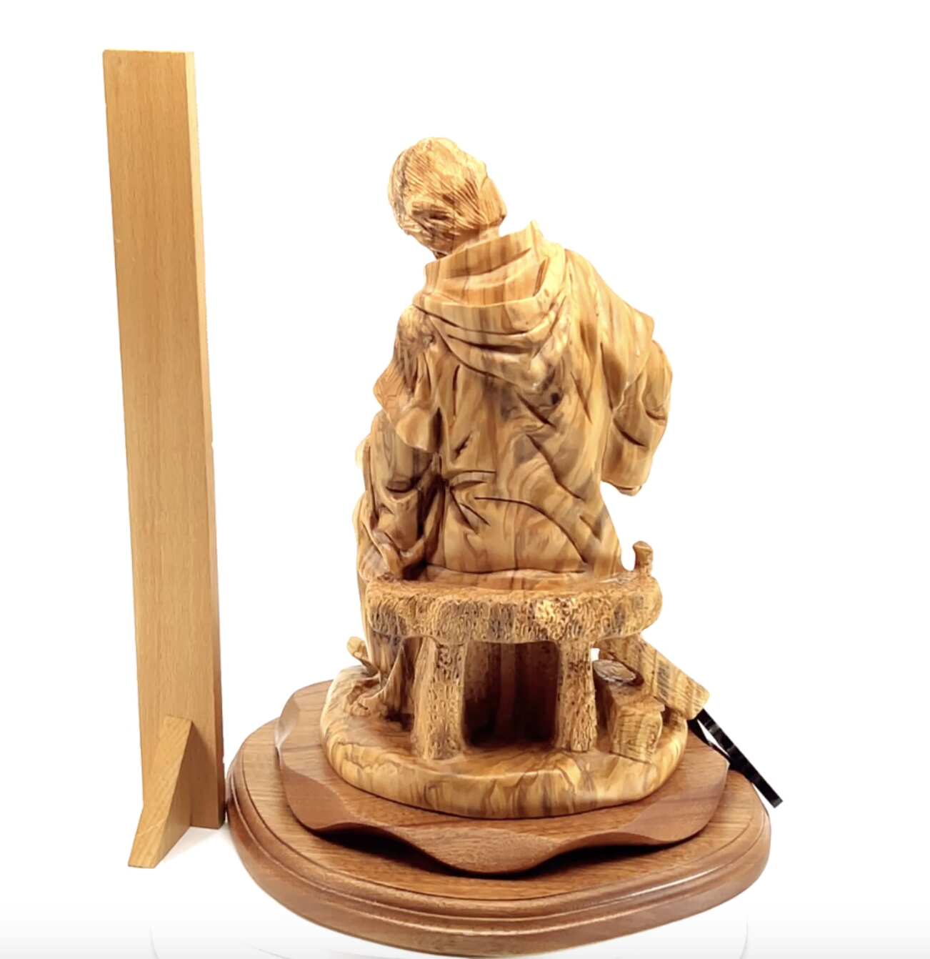 St. Joesph "The Carpenter" Masterpiece, 11.4" Holy Land Olive Wood