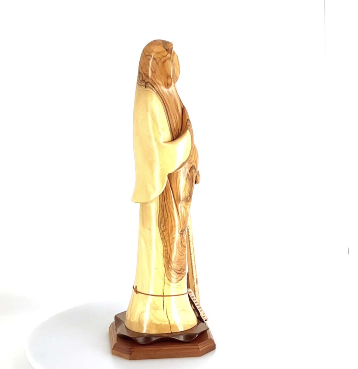 Virgin Mary "Our Lady Mother of Hope" Abstract Statue, 22.5"Olive Wood Carving from Holy Land
