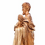 Tall Biblical Inspired Statue of St. Joesph the Father Holding Baby Jesus Christ Sculpture with Unique Grains  Masterpiece Art Piece on Mahogany Base 