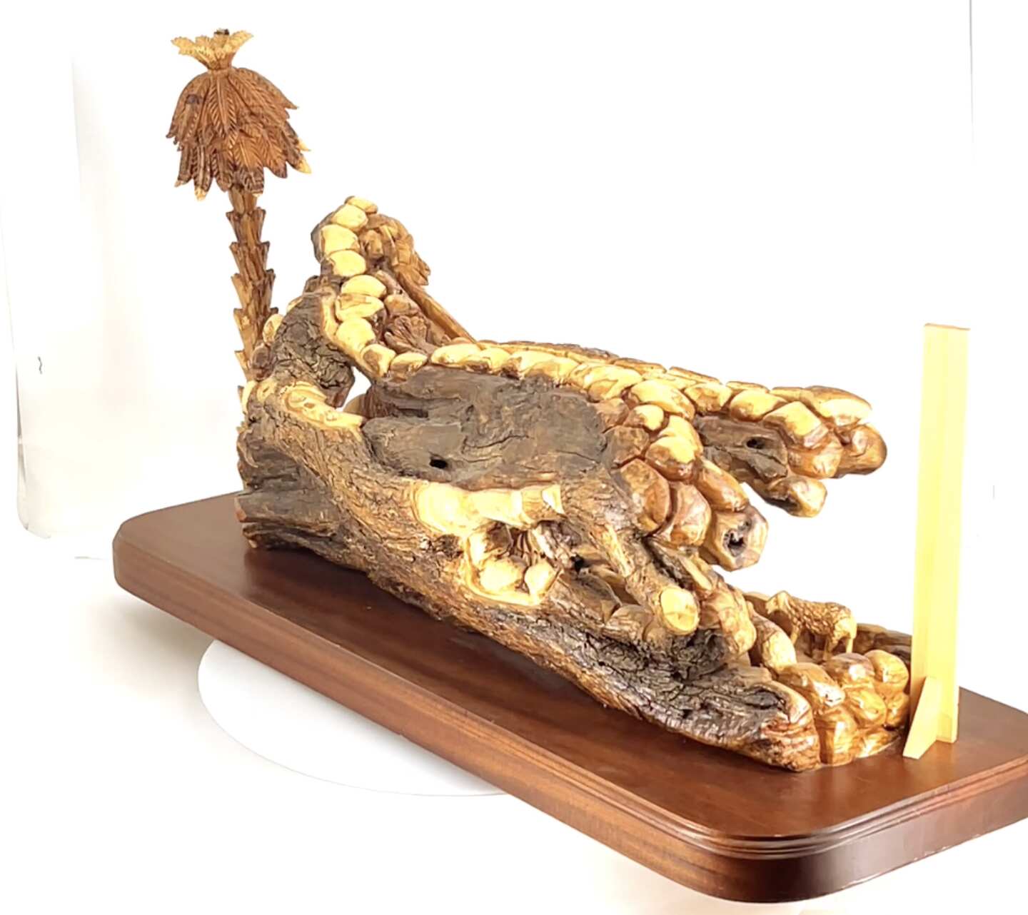 Unique and Rare Olive Wood Nativity Set, 37.4" from Bethlehem