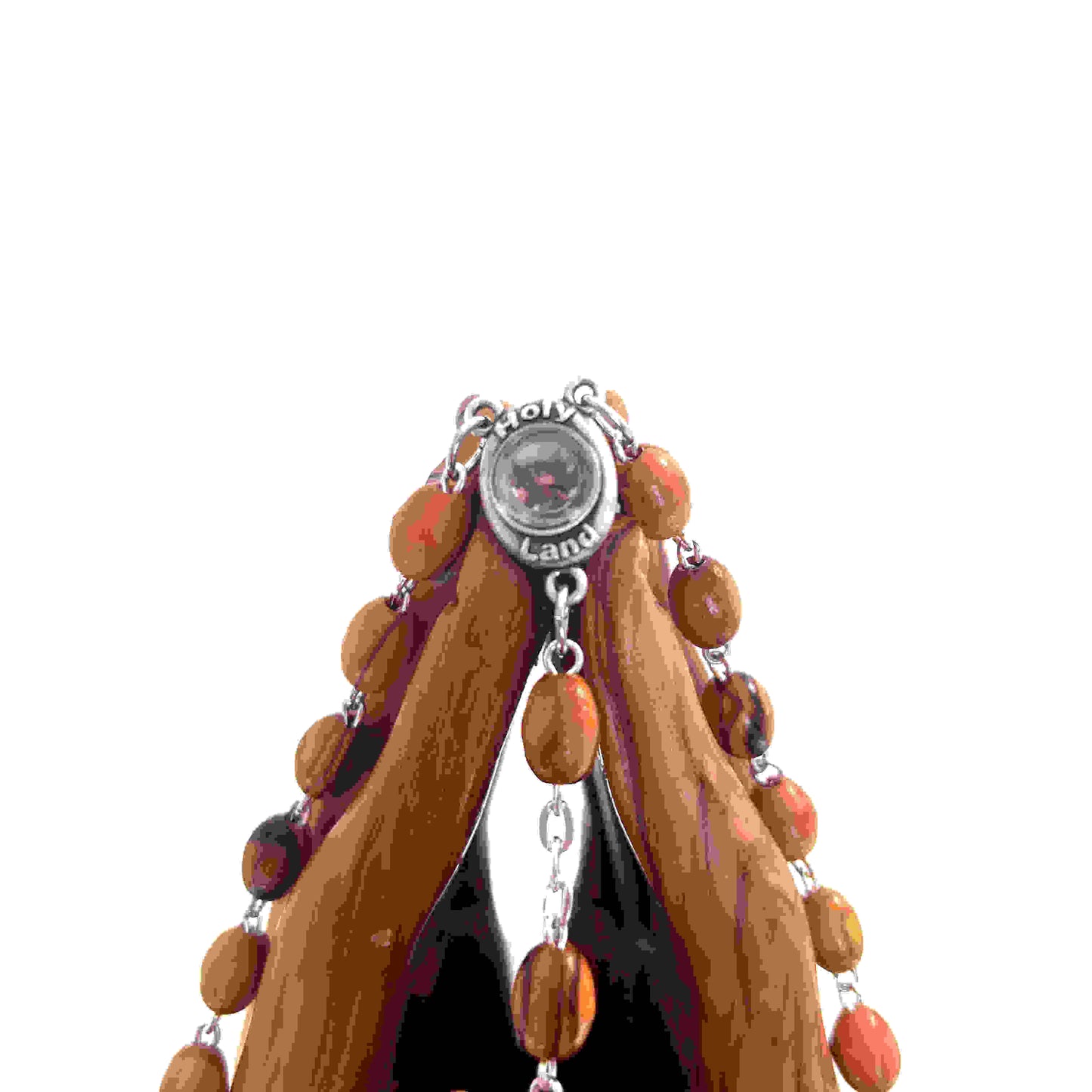 Rosary with Smooth Oval Wooden Beads, Hand Made in Bethlehem from Holy Land Olive Wood