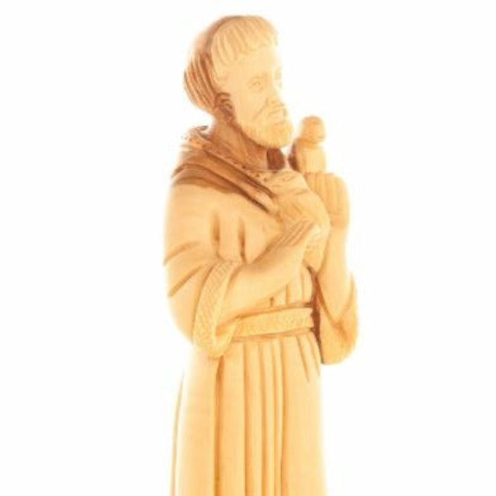 Face of Saint Francis of Assisi Carving | Handmade from Olive Wood grown near Bethlehem
