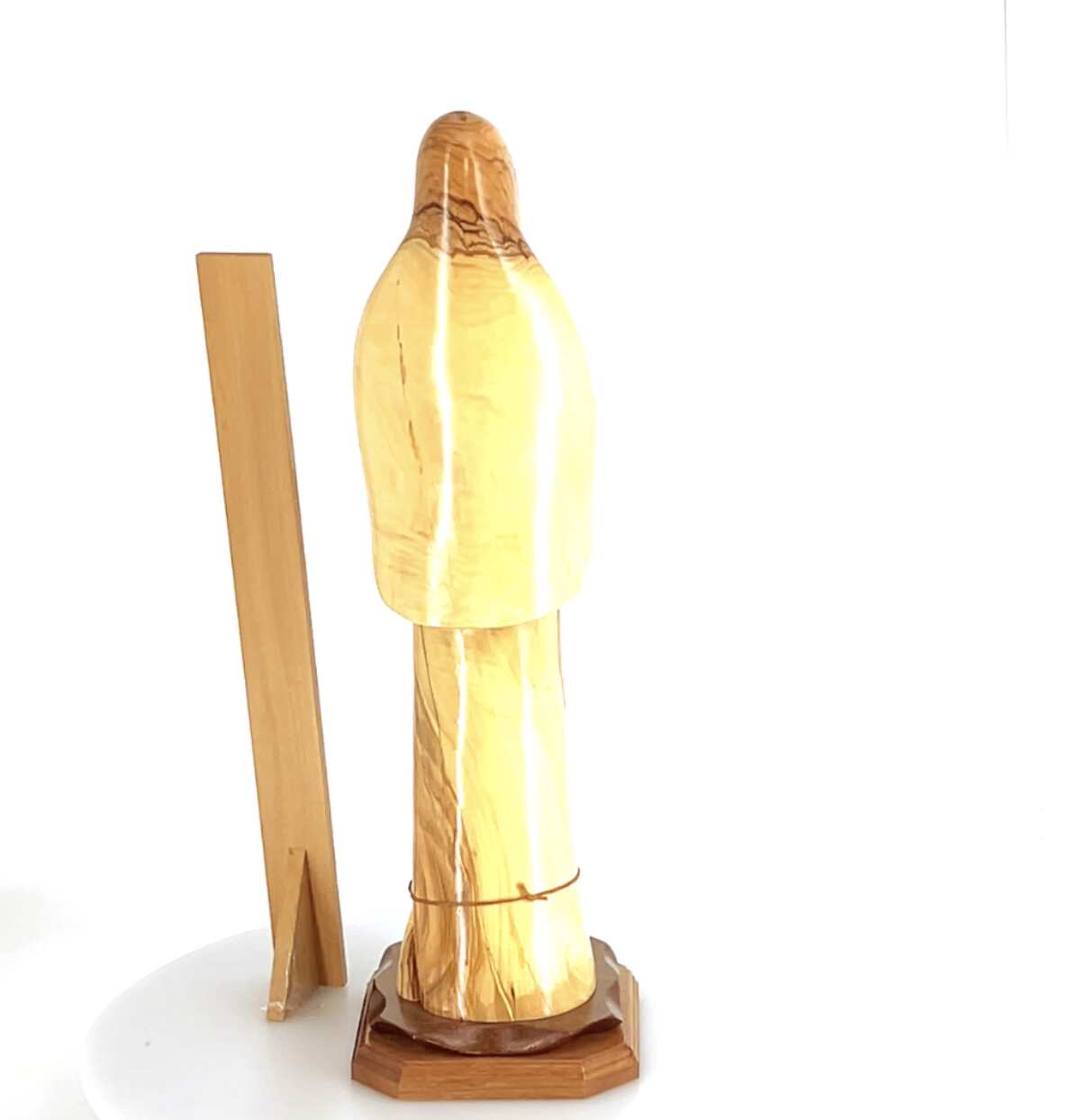 Virgin Mary  "Our Lady Mother of Hope" Abstract Statue, 22.5"Olive Wood Carving from Holy Land