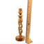 Candle Holder with Hollow Twist, 9.3" Tall from Holy Land Olive Wood