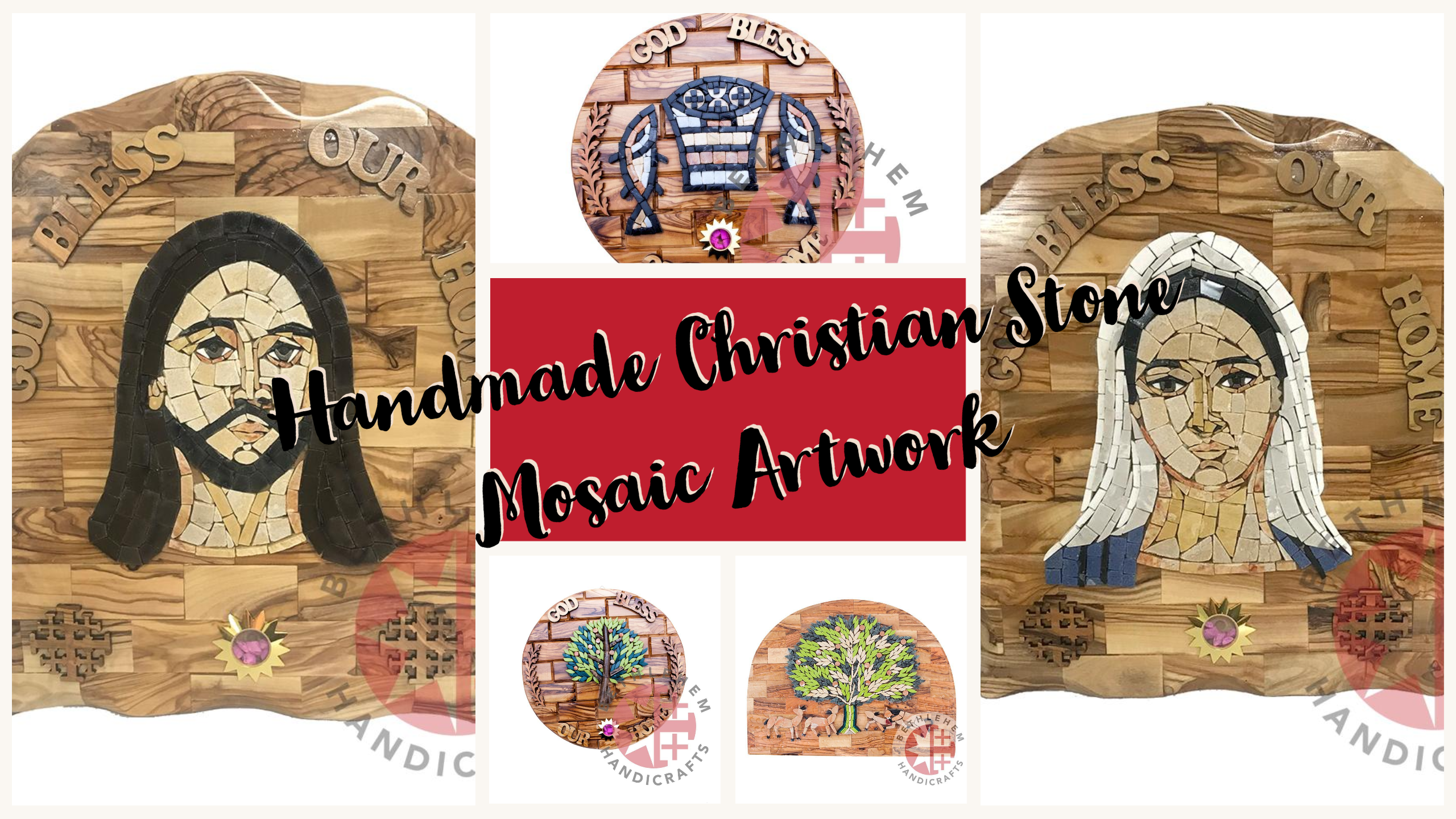 Handmade Christian Stone Mosaic Artwork