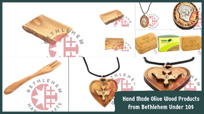 Hand Made Olive Wood Products from Bethlehem Under 10$