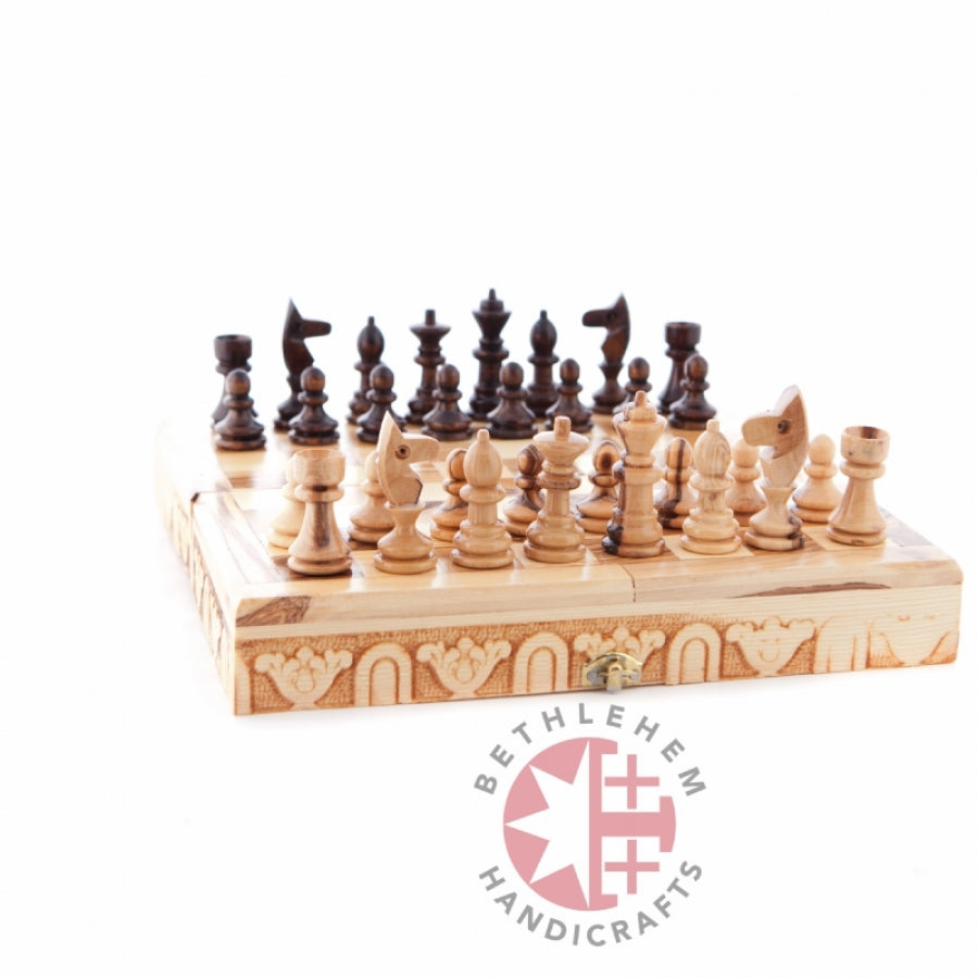 Carved Wooden Chess Set