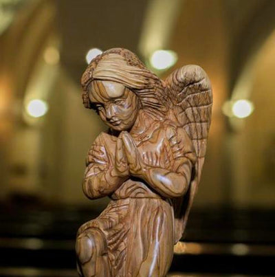 Christian Inspired Wooden Statues and Figurines Carved Olive Wood Art 