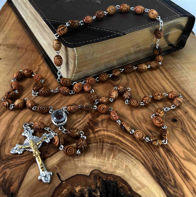 Rosaries Holy Land Handmade Soil Stone Crystal 5 Decade Prayer Beads
