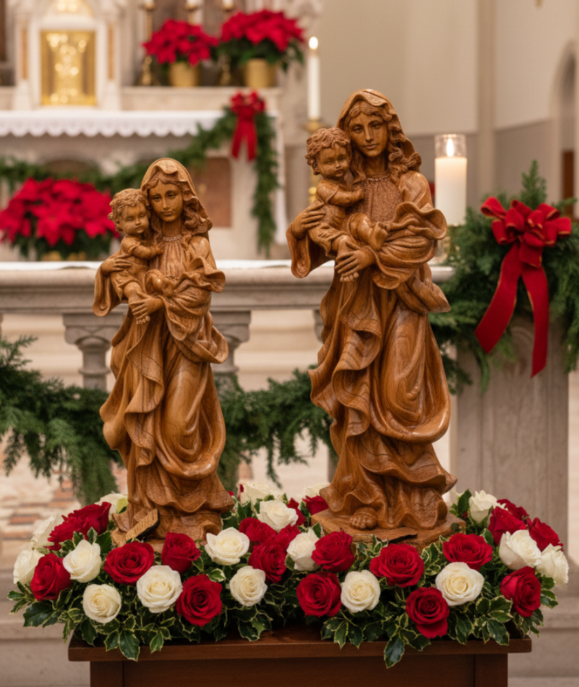 Christian Olive Wood Masterpiece Carved Sculptures 