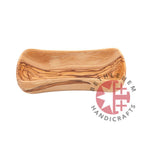 Hand carved teak rectangle olive wood bowl from Bethlehem