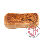 Hand carved teak rectangle olive wood bowl from Bethlehem