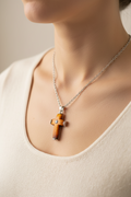 Yellow Cross Pendant Birthstones