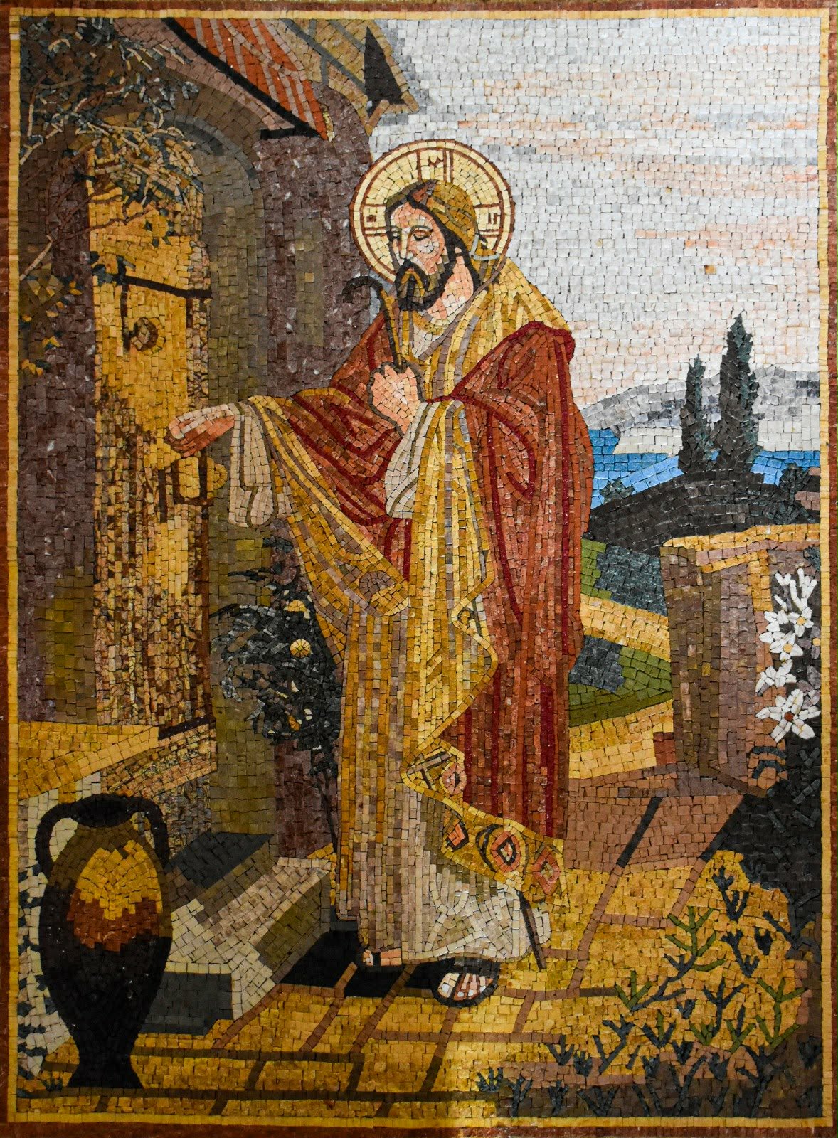 Christ at the Door of the Heart – Handcrafted Mosaic from the Holy Land”