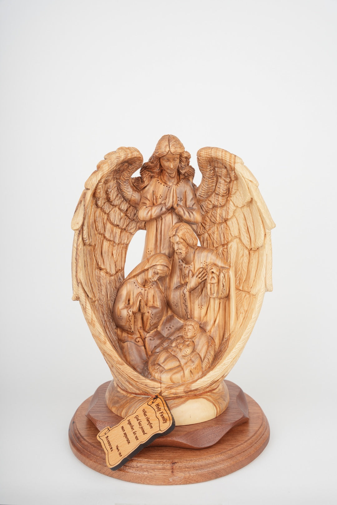 Holy Family Masterpiece Olive Wood Carving Art 11.8"