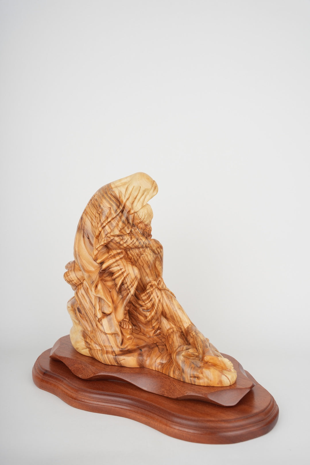 Pieta Carving, Olive Wood Carving Statue from Bethlehem