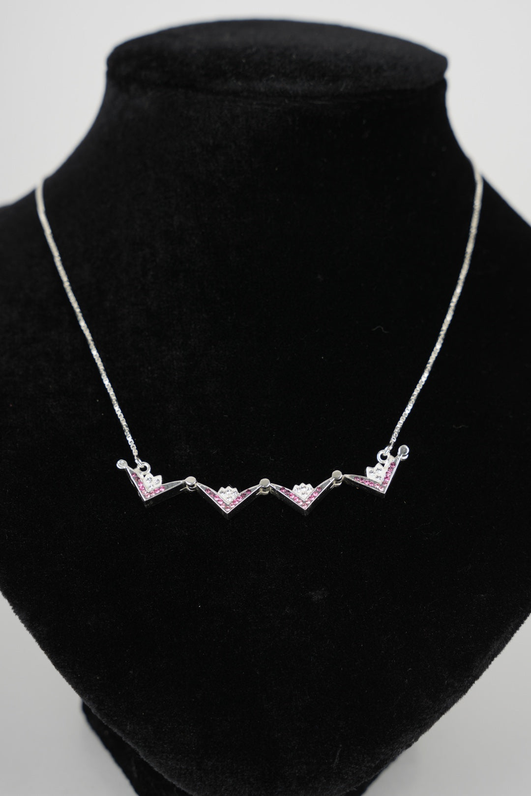 Two-Way Modern Magnetic Star of Bethlehem Necklace with Gemstones