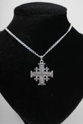 Religious jewelry hand made in Bethlehem Holy Land, front view of the sterling silver masterpiece