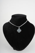 Sterling Silver Jerusalem Cross Necklace (S)