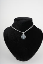 Sterling Silver Jerusalem Cross Necklace (S)