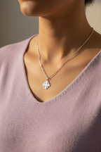 Collar de plata de ley con cruz de Jerusalén (P)