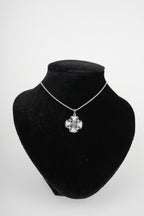 Religious jewelry hand made in Bethlehem Holy Land, side angle of the sterling silver sculpture