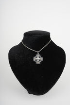 Religious jewelry hand made in Bethlehem Holy Land, three quarter view of the religious piece