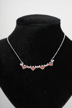 Two-Way Dark Red Magnetic Jerusalem Cross Necklace(L)