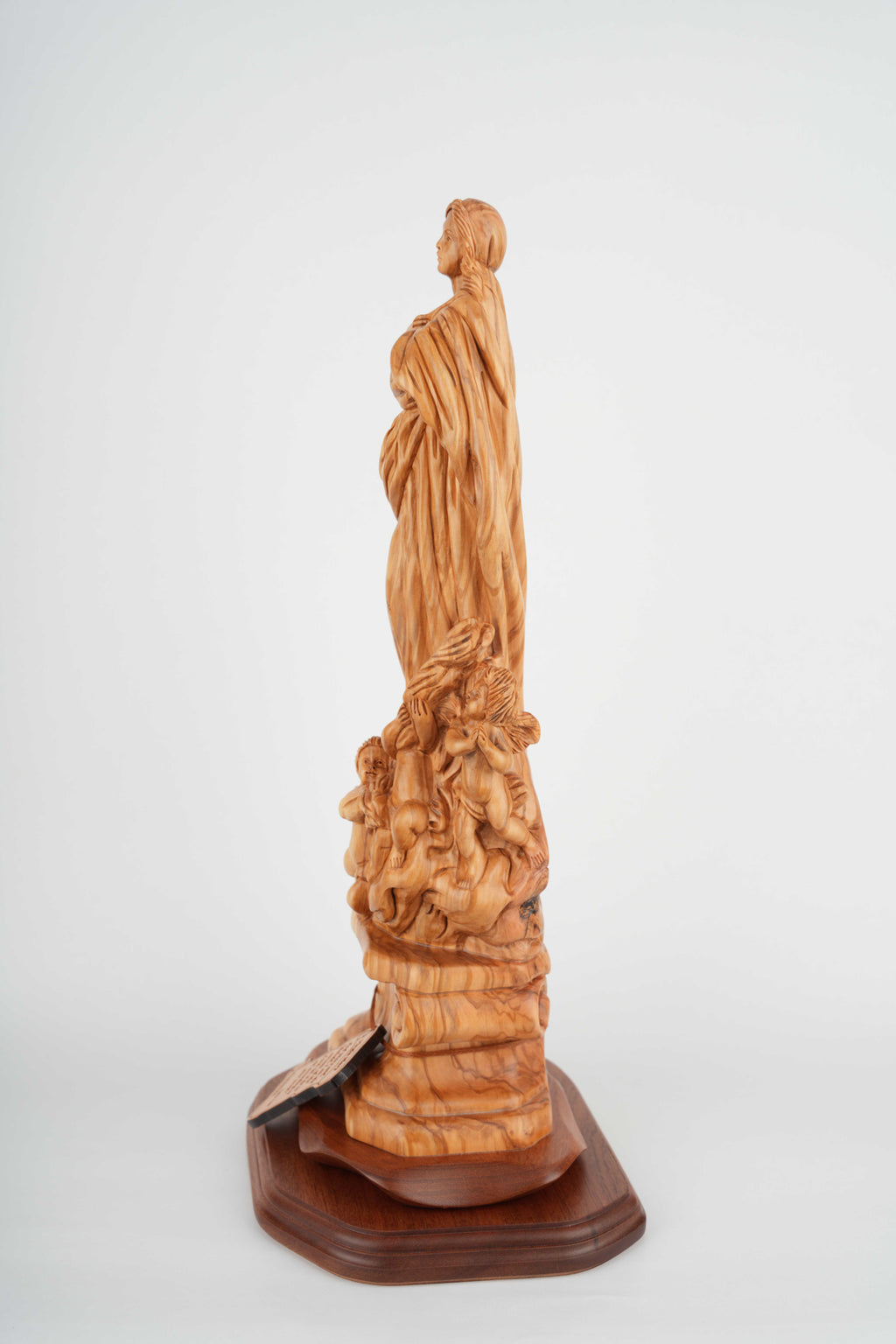 Virgin Mary, Queen of Heaven – Olive Wood Handcrafted in the Holy Land 16.8"