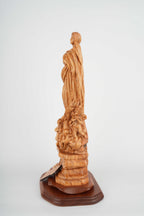 Virgin Mary, Queen of Heaven – Olive Wood Handcrafted in the Holy Land 16.8"
