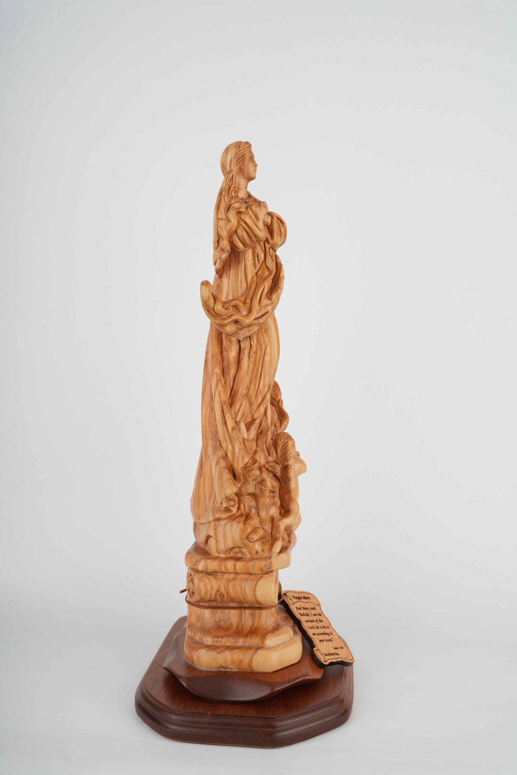 Virgin Mary, Queen of Heaven – Olive Wood Handcrafted in the Holy Land 16.8"