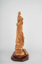 Virgin Mary, Queen of Heaven – Olive Wood Handcrafted in the Holy Land 16.8"