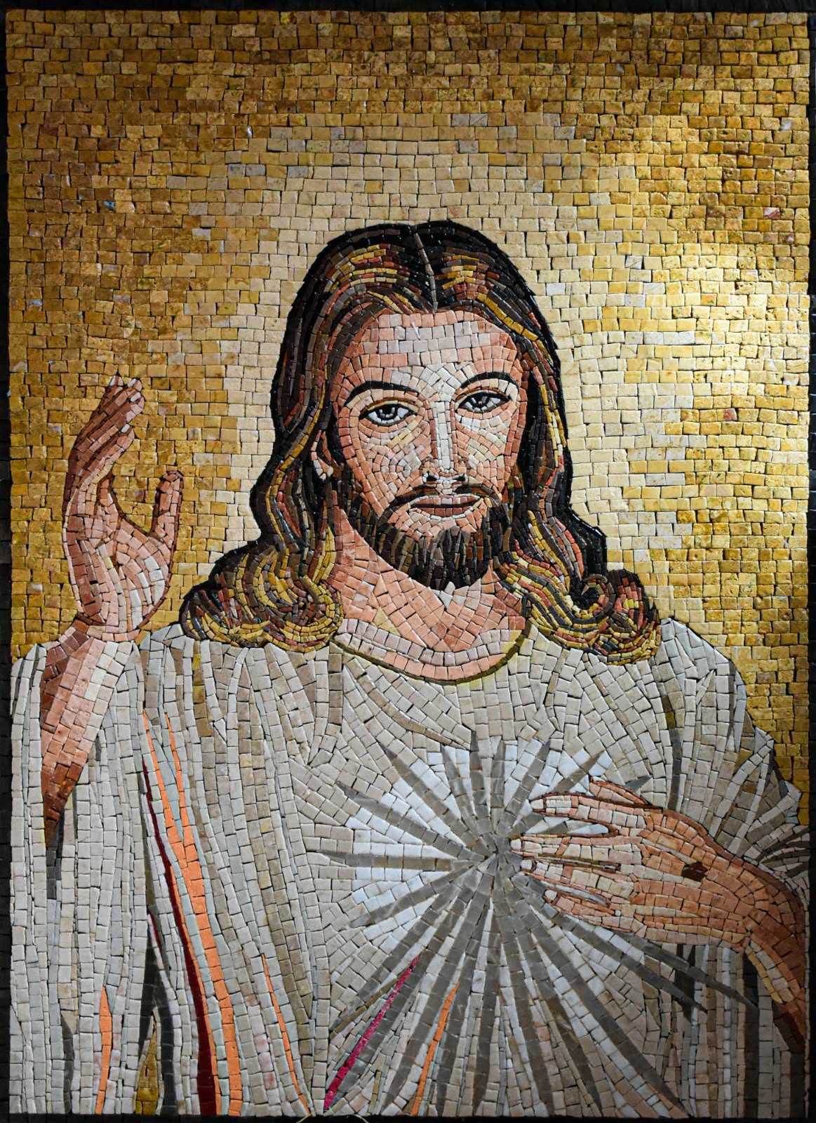 Jesus of Divine Mercy – Mosaic Hand Made in the Holy Land