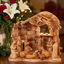 Christmas Nativity Set Scene, 9.7"  Made from Olive Wood in Bethlehem