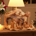 Christmas Nativity Scene Set 16.5" , Hand Carved from Holy Land Olive Wood in Bethlehem