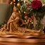 Pieta with 2 Angels, 12.2" Long Olive Wood Carving from Bethlehem, Virgin Mary with Jesus Christ