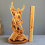 Archangel Michael Sculpture, 13.4" Carving from Holy Land Olive Wood