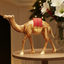Wooden Camel w/ Red Saddle, Nativity Figurine, 9.4" Hand Carved from Bethlehem