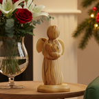 Angel Holding Heart, 5.9" Carving from Holy Land