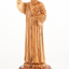 St. Charbel Carved Sculpture, 12.8" Olive Wood from Holy Land