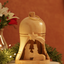 Nativity Scene Bell Ornament Olive Wood from Bethlehem, 3.7"