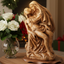 Pieta Figurine, Olive Wood Carving, 17.7" Statue from Bethlehem