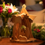 Nativity Scene Ornament (Star Background) Olive Wood from Bethlehem