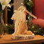 Nativity Scene Ornament (Christmas Star Olive Wood Bark Background)