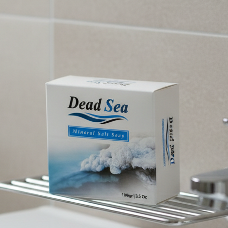 Nablus Pure Olive Oil Soap Bar with Dead Sea Moisturizing Mineral Salt