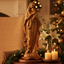 Virgin Mary holding Jesus Christ Sculpture, 17.3" Olive Wood from Holy Land