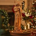 Virgin Mary olive wood statue from Bethlehem hand carved, 24.8 inch front view of the olive wood masterpiece